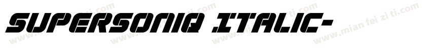 SuperSoniq Italic字体转换